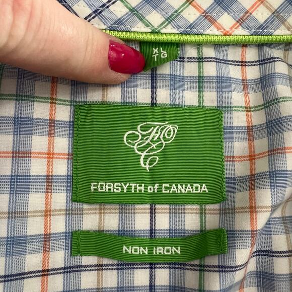 Forsyth of Canada Mens Long Sleeve Button‎ Up Dress Shirt Size X Large - Picture 7 of 8